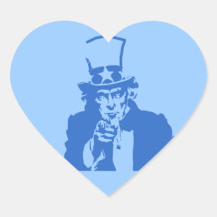 Uncle Sam (Blue) on Stickers