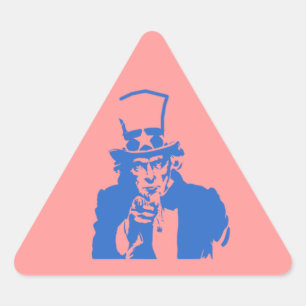 Uncle Sam (Blue) on Stickers