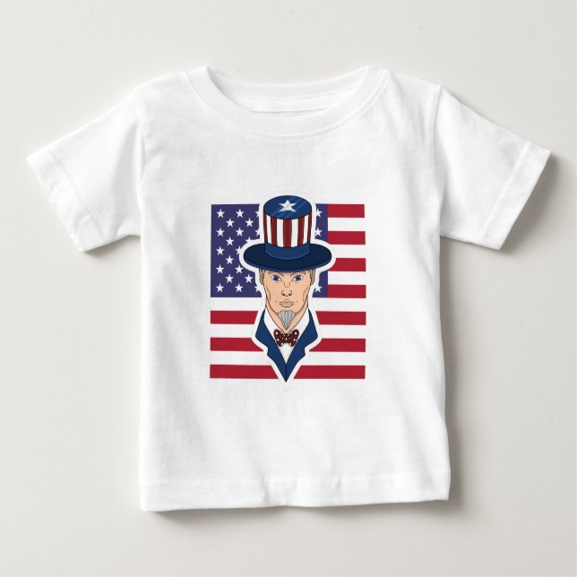 Uncle Sam cartoon Baby T-Shirt (Front)