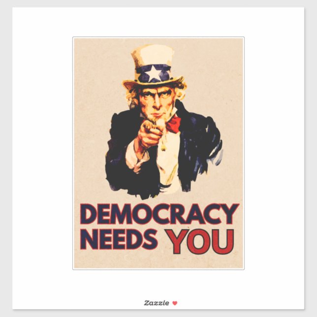 Uncle Sam 'Democracy Needs You'  (Sheet)