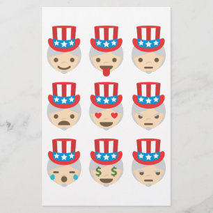 uncle sam emoji stationery