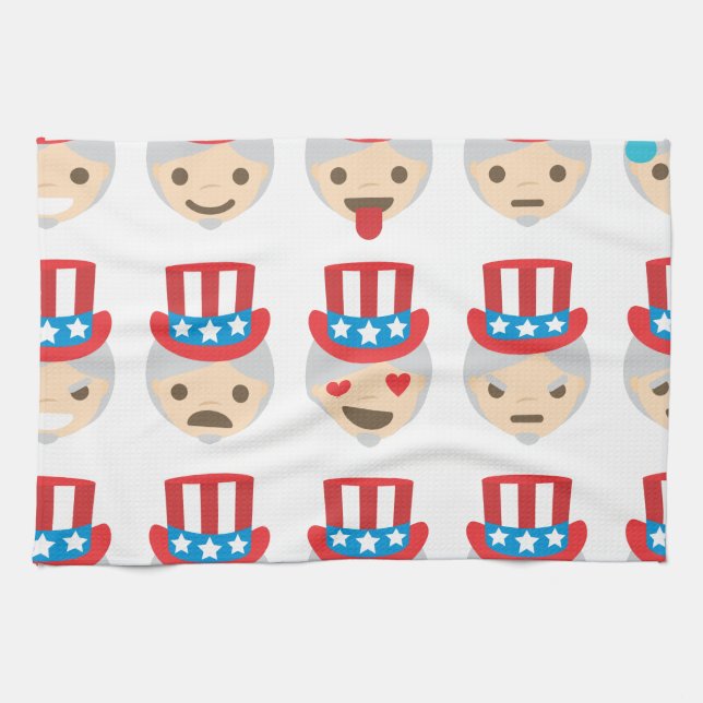 uncle sam emoji tea towel (Horizontal)