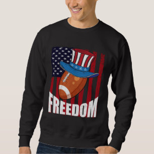 Uncle Sam Football 4th Of July Patriotic Boys Girl Sweatshirt