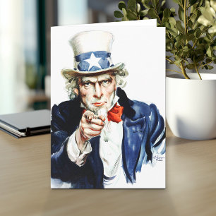 Uncle Sam - from vintage Flagg poster Card