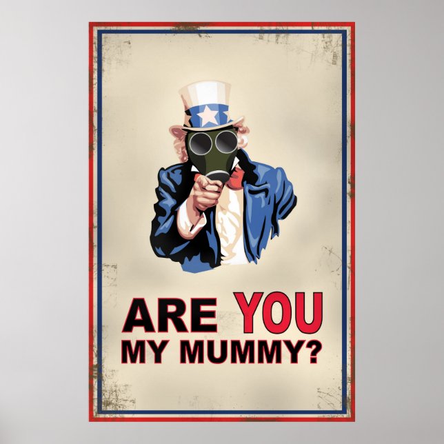 Uncle Sam Gas Mask Poster (Front)
