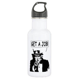 Uncle Sam Get A Job 532 Ml Water Bottle