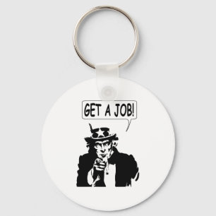 Uncle Sam Get A Job Key Ring