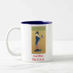 Uncle Sam - God Bless The U.S.A. Two-Tone Coffee Mug