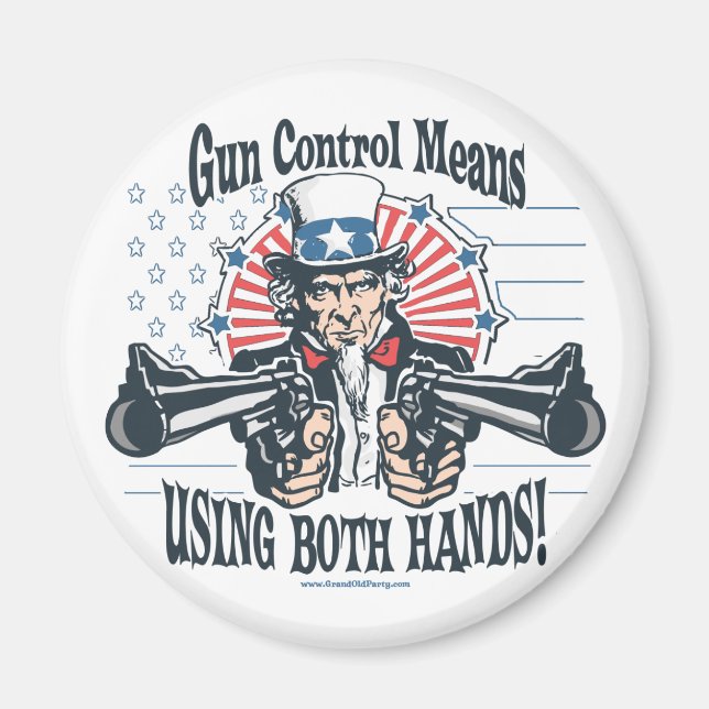 Uncle Sam Gun Control Magnet (Front)