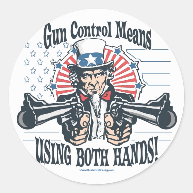 Uncle Sam Gun Control Sticker (Front)