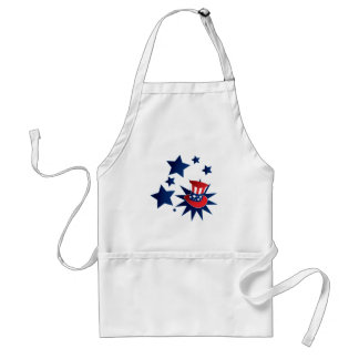 Uncle Sam hat and stars Standard Apron