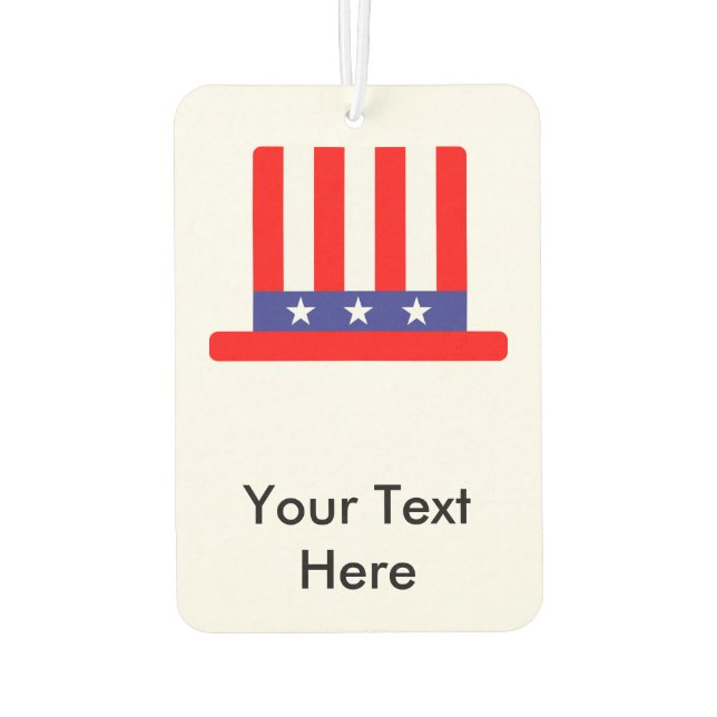 Uncle Sam Hat Car Air Freshener (Back)
