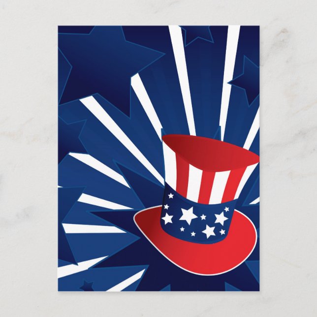 Uncle Sam hat Postcard (Front)