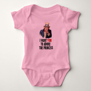 Uncle Sam I Want You Adore The Princess Kids Baby Bodysuit