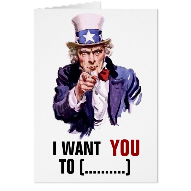 Uncle Sam "I Want You" Customisable (Front)