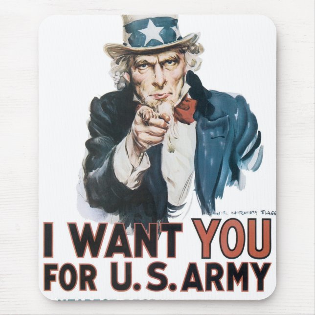 Uncle Sam "I Want YOU!" Mouse Pad (Front)