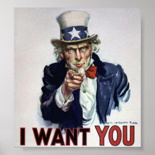 Uncle Sam I want You Poster