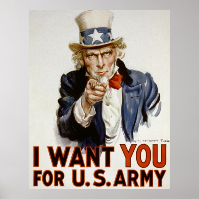 Uncle Sam - I Want You Poster (Front)