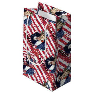 Uncle Sam I Want You With Stars and Stripes Small Gift Bag