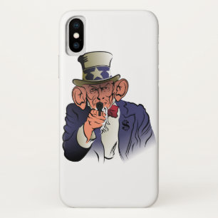 Uncle Sam in colour iPhone X Case