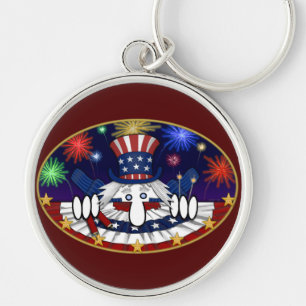 Uncle Sam Kilroy Keychain