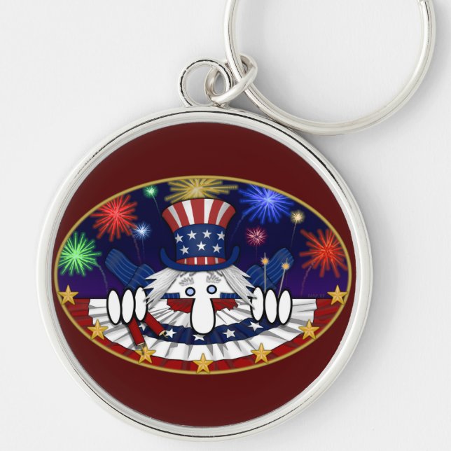 Uncle Sam Kilroy Keychain (Front)