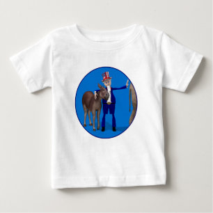 Uncle Sam Loves Donkeys Baby T-Shirt