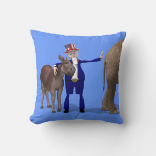 Uncle Sam Loves Donkeys Cushion