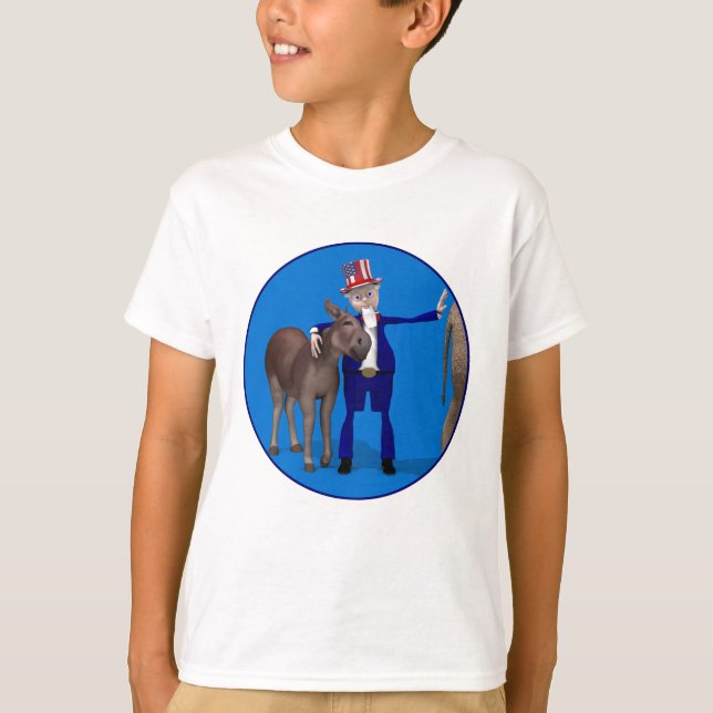 Uncle Sam Loves Donkeys T-Shirt (Front)