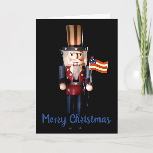 Uncle Sam Nutcracker Holiday Card (Front)