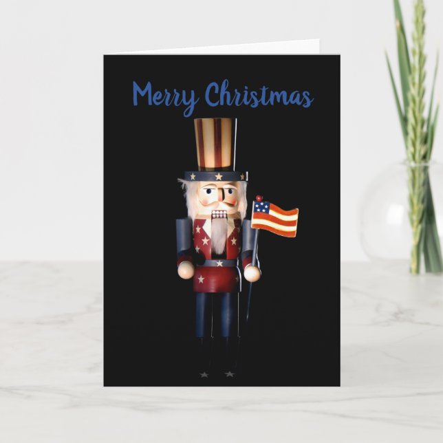Uncle Sam Nutcracker Holiday Card (Front)