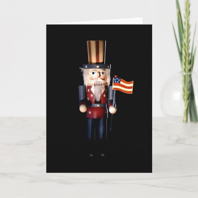 Uncle Sam Nutcracker Holiday Card (Front)