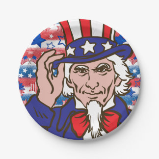 Uncle Sam Paper Plate