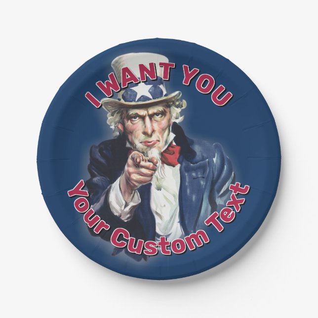 Uncle Sam Paper Plate (Front)