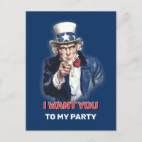 Uncle Sam Party Invitation