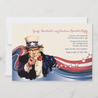Uncle Sam Patriotic Invitation