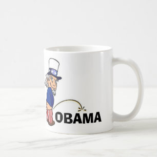 Uncle Sam peeing on Obama Coffee Mug