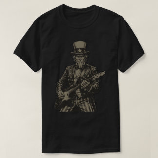 Uncle Sam Playing Electric Guitar  T-Shirt