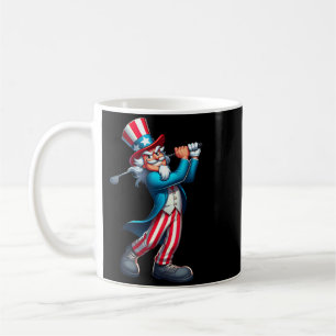 Uncle Sam Playing Golf 4th Of July Golfing Boys Coffee Mug