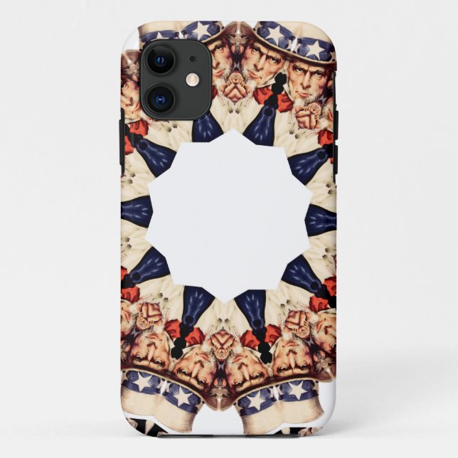 Uncle Sam Pointing Finger Kaleidoscope Case-Mate iPhone Case (Back)