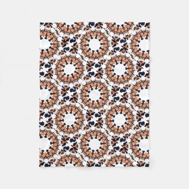 Uncle Sam Pointing Finger Kaleidoscope Fleece Blanket (Front)