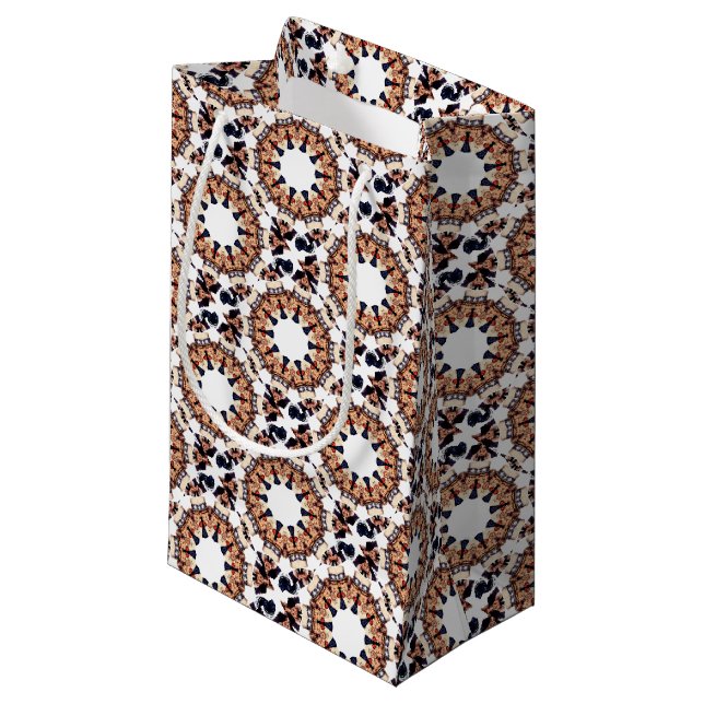 Uncle Sam Pointing Finger Kaleidoscope Small Gift Bag (Front Angled)