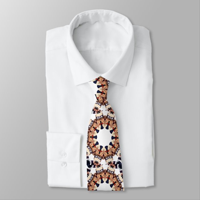 Uncle Sam Pointing Finger Kaleidoscope Tie (Tied)