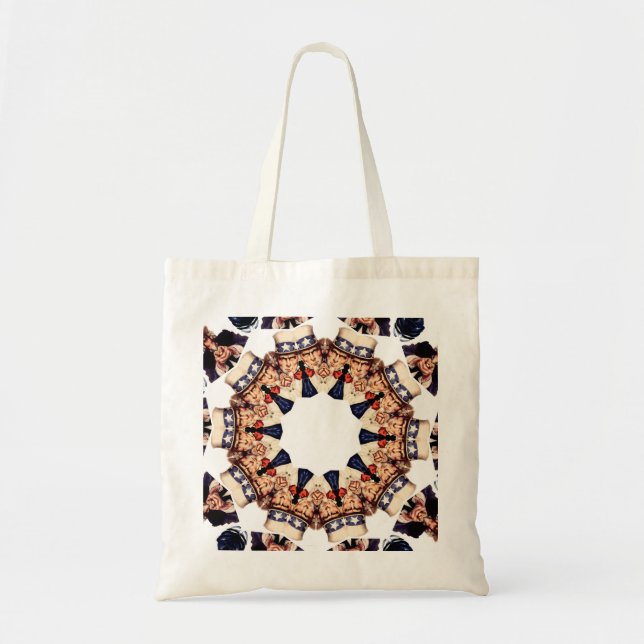 Uncle Sam Pointing Finger Kaleidoscope Tote Bag (Front)