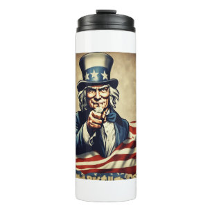Uncle Sam Portrait – Ultra-Realistic 8K Patriotic Thermal Tumbler