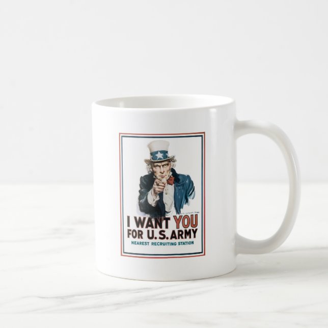 Uncle Sam Poster, America. I Want You For... Coffee Mug (Right)