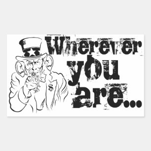 Uncle Sam Rectangular Sticker