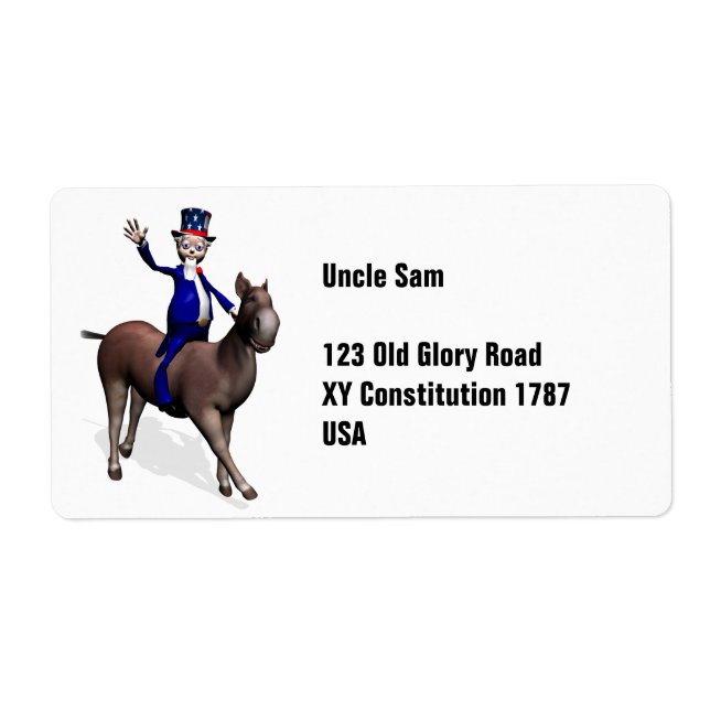 Uncle Sam Riding On Donkey (Front)