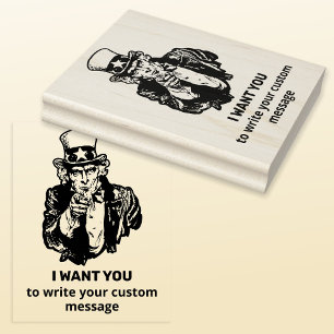 Uncle Sam Rubber Stamp