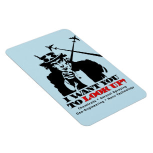 Uncle Sam says I Want You To Look Up Magnet